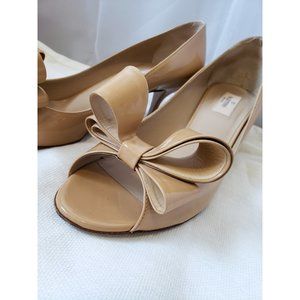 Valentino Garavani Nude Bow Kitten Heels